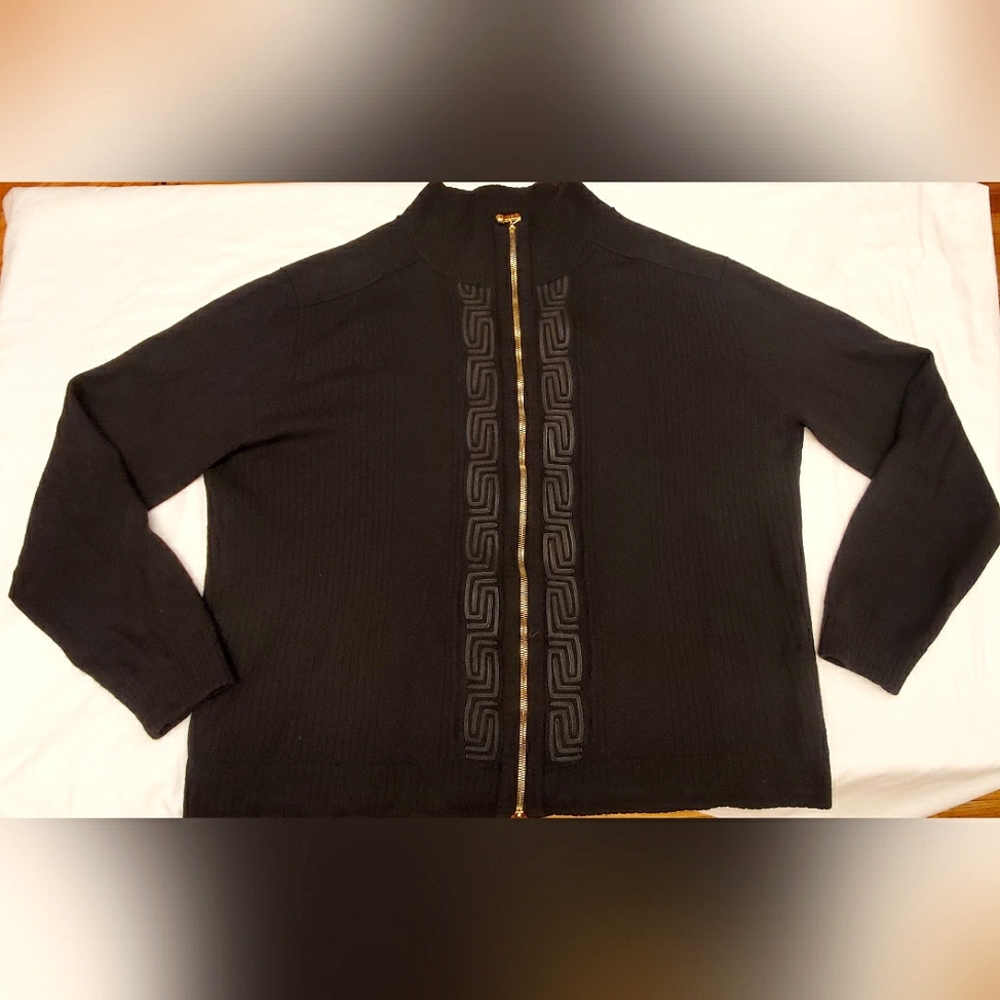 Versace Zip Up Cardigan Uomo Maglia Sweater